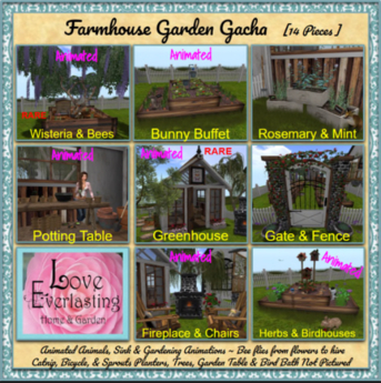 Second Life Marketplace - LE ~ Farmhouse Garden *Gate & Fence* Boxed